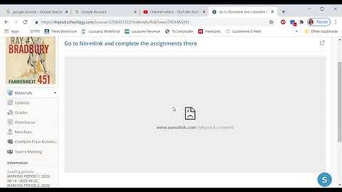 Video Web Link In Schoology not working - Student Edition
