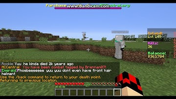 Hacker on Mccentral PVP - Skyblock