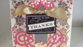 233.Cardmaking Project: Anna Griffin Vellum Sticker Thank You Card