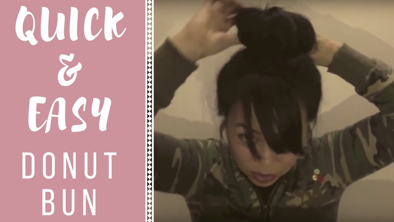 How To Do A Donut Bun Without The Donut Easy Messy Bun Tutorial YouTube