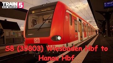 S8 (35803) Wiesbaden Hbf to Hanau Hbf - Frankfurt - Fulda: Kinzigtalbahn - BR 423 - TSW5