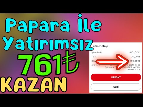 Papara İle Yatırımsız Bedava 761₺ Kazan 🤑-💰 ( ÖDEME KANITLI) - İnternetten Para Kazanma Yolları 2022