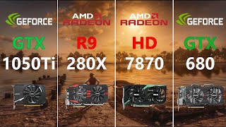 1050 Ti vs R9 280X vs HD 7870 vs 680 Test in 7 Games - YouTube