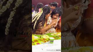 Parvathy Iyer In Her Wedding Dress Serving Food To Her Sister Parvathi Iyer Wedding Emotional