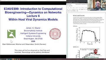 ENG340/599 COVID Modeling Lecture 6 Within Host Kinetics
