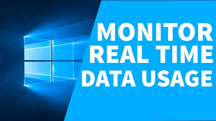 How To Monitor Real Time Data Usage In Windows / Real Time Data Usage Monitor