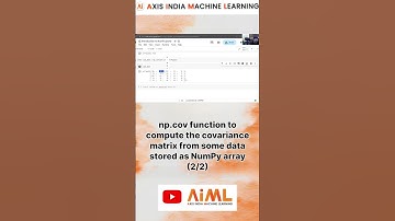 np.cov function to compute the covariance matrix from some data stored as NumPy array #numpy #python