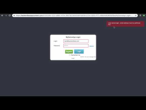 Enabling user email confirmation in Backendless