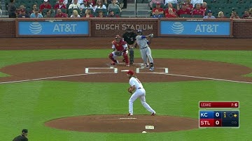 KC@STL: Royals strike first on Cain