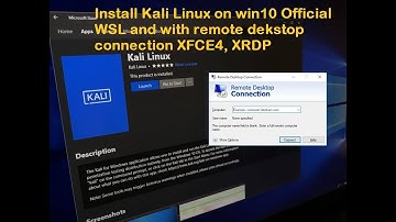 kali linux WSL window 10 XFCE4 XRDP install with remote dekstop