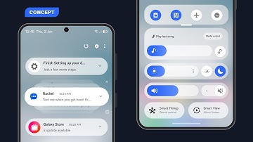 One UI - Simplified Redesign of the Quick Panel and Notification Bar