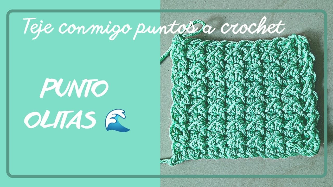 COMO TEJER extra simple y cute PUNTO a CROCHET que parece OLAS DE MAR