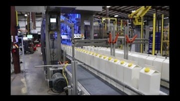 Everest Bottom-Loading Case Packer with FANUC Robotics and Rockwell PLC