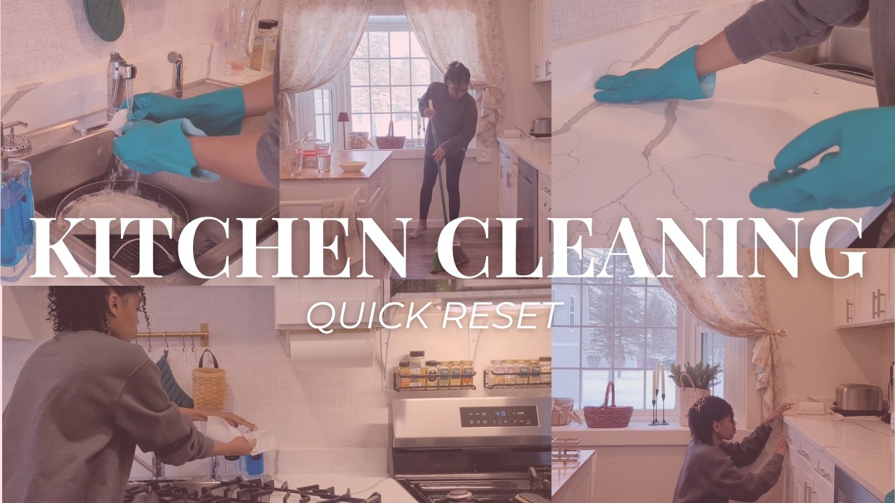 Быстрая уборка кухни вместе со мной | 5-минутная перезагрузка | Уборка дома