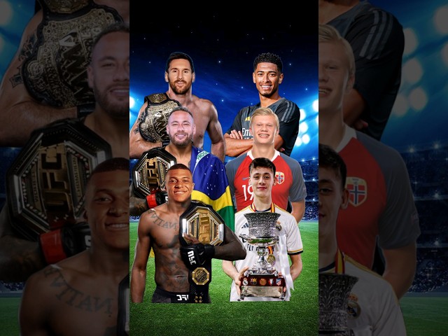 UFC CHAMPIONS (Messi, Neymar, Mbappe) VS Bellingham, Haaland, Arda Güler 🥊🔥 class=