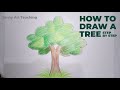 How to Draw a Tree step by step #trees #stepbystep drawing trees with pencil colour / color