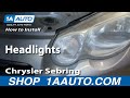 How to Replace Headlight 2004-06 Chrysler Sebring