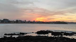 Atrapado por el atardecer en el Muro, Gijón Asturias 25-3-2021.