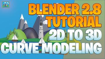 Daily 2D to 3D Modeling Part 15 - Blender 2.8 Tutorial - Nature scenery