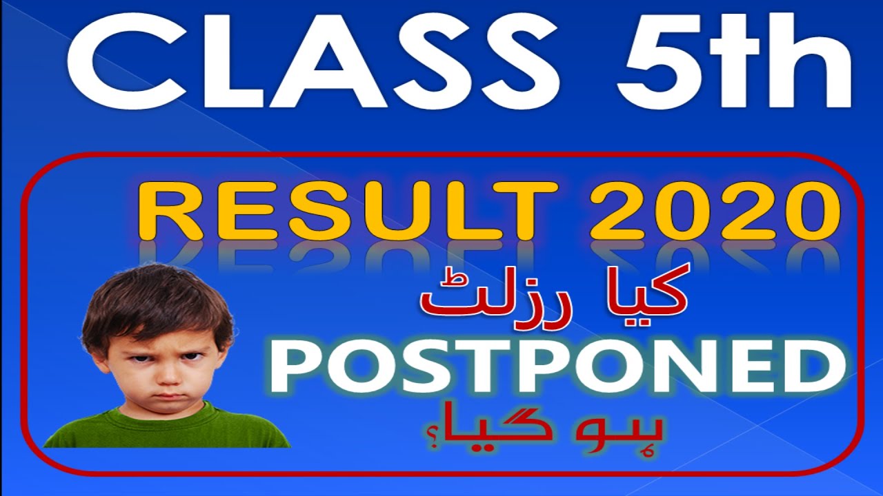 Class 5th Result 2020 Federal Board Postponed