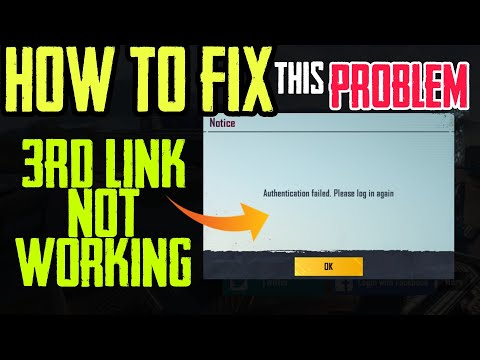 HOW TO FIX 3RD LINK  AUTHENTICATION FAILED ERROR PUBG MOBILE ||LMG 2021