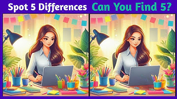 Find 5 Differences Challenge | Spot the Difference | Brain Puzzle for Kids & Adults‎⁨ @looknwin⁩  