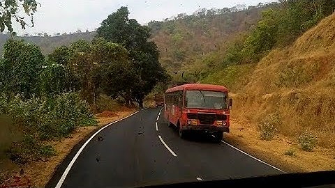 Kashedi Ghat : Thane - Chiplun MSRTC Bus Cabin Ride on Kashedi Ghat | Mumbai Goa Highway | Konkan
