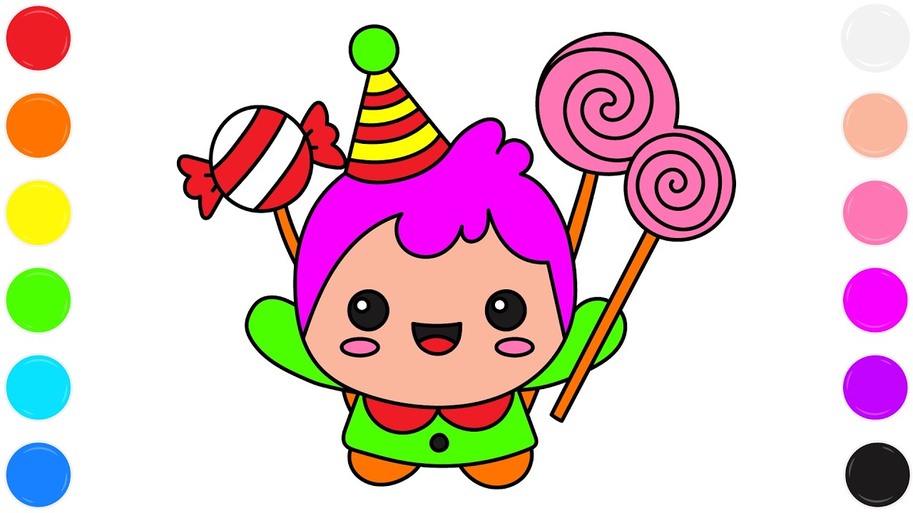 🎉 Раскраска для детей на тему дня рождения | Веселое и милое праздничное искусство 🎂🎈🎁🎊