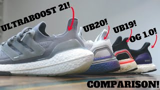 adidas UltraBOOST 21 vs UB20 vs UB19 vs OG 1.0 Comparison Review!