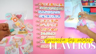 🔑✂️ Tutorial DIY: Cómo hacer Llaveros Únicos con Retales de Tela 🧵Coser para vender 💙 #Margari