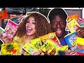 BRITISH Kids Try AMERICAN Candy & Snacks ft AMELIA MONÉT & LEONIE GEORGIOU