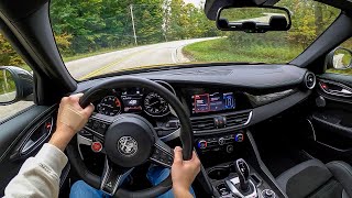 2021 Alfa Romeo Giulia Quadrifoglio - POV Test Drive (Binaural Audio)