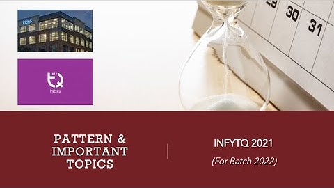 InfyTQ 2021 for 2022 Graduates by Infosys | Exam Pattern & Important Topics (Qualifying Round) |