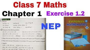 Class 7 Maths Exercise 1.2 | Evergreen Mathematics | Class 7 | Chapter 1 | Numbers | Integers
