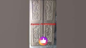 3D Door Carving fast out put on cnc router #gszone #shorts #design #cnc #wood #ideas