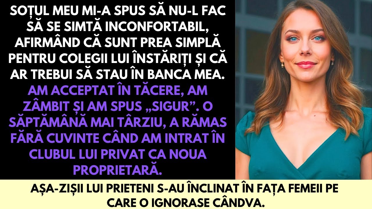 Soțul Spunea Că Nu Sunt Destul De Elegantă Pentru Prietenii Lui — Până Când Am Cumpărat Clubul Lor
