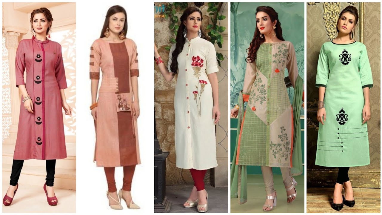Most Upcoming Very Stylish Embroidered Casual Cotton Kurti Designs