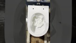 Twist flush wall hung toilet