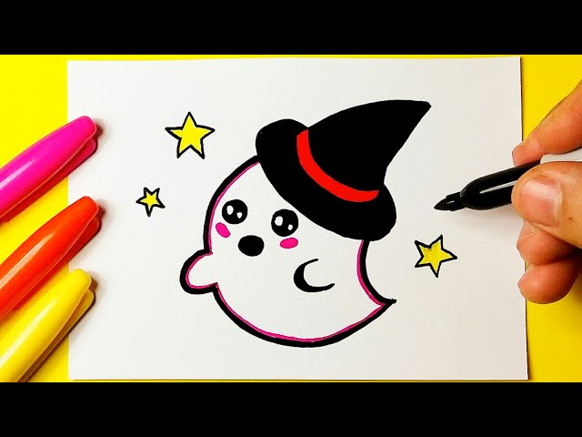 Como desenhar Abóbora de Halloween fofa Kawaii ❤ Desenhos Kawaii - Desenhos  para Desenhar 