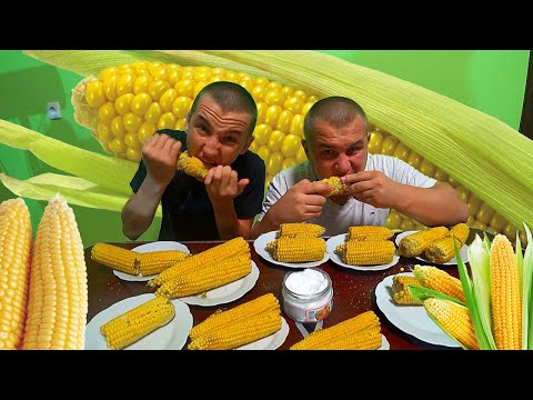 10 качанов кукурузы кто быстрее съест? На что готов мужик ради 500 рублей