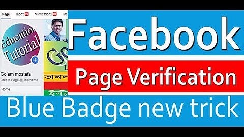 Facebook page verification new blue badge secret trick bangla tutorial by gmostafa!