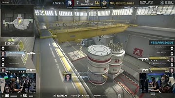 EnVyUs vs NiP | kennyS - 1vs2 AWP clutch (CT - bomb plant after 1 clutch kill) - 2 no scope kills