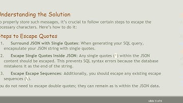 How to Properly Escape Double and Single Quotes in a JSON Array for SQL