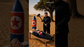 Kim Jong vs Trump in Desert – Nuclear Hammer Comedy Scene |#funny #politicalhumor #shorts# ai