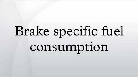 Brake specific fuel consumption