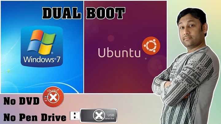 Dual Boot UBUNTU with WINDOWS 7. How to install Ubuntu without CD and USB. |Technobaazi| |Hindi|
