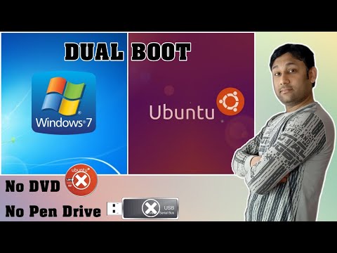 Make Windows 7 and Ubuntu Dual boot without USB. Install Ubuntu over Windows 7 without Pen Drive.