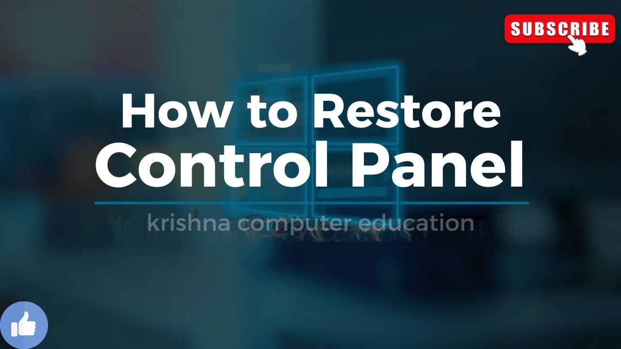 how to restore control panel on desktop screen #computereducation # ...