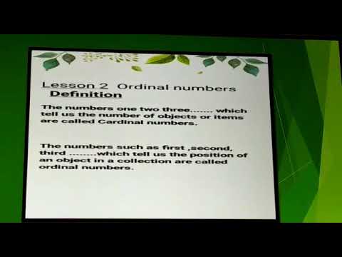 Online Classes for Class 2 Maths Chapter 2 Ordinal Number by Kusum ...