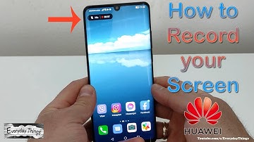 How to record your Screen on Huawei P30, Pro with a Built in Screen Recorder
